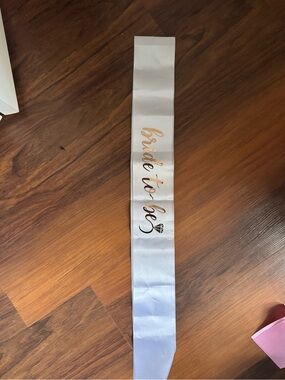 Bride to Be Satin Sash with Rose Gold Script